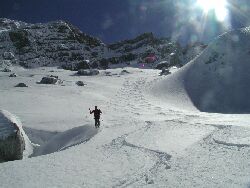 Endlose Pulverschneehnge begleiten uns ins Saalachtal.