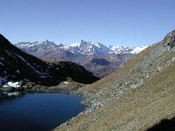 Blick ber Bockkarsee zum Gro Glockner
