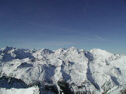Beeindruckender Ausblick in die Zentral Tauern vom Glockner bis Hoher Tenn.