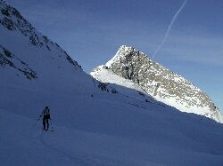 Im Anstieg zum Selbhorn. Im Hintergrund die Schnfeldspitze mit Buchauerscharte.