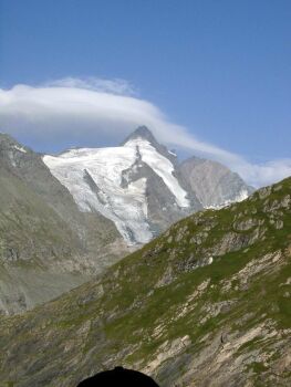 Blick auf den Gro Glockner vom Glocknerhaus aus gesehen.